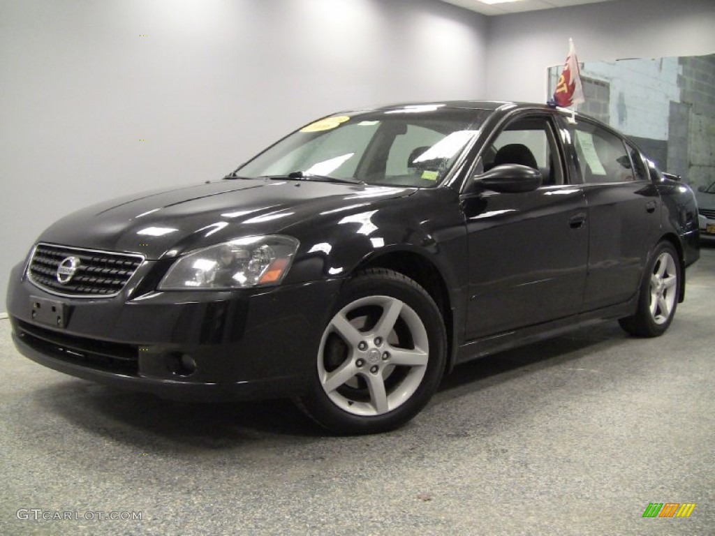 2006 Altima 3.5 SE - Super Black / Charcoal photo #1