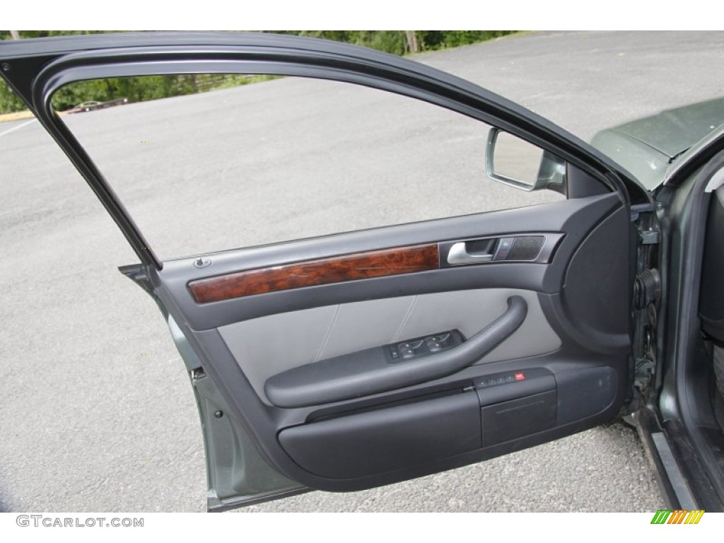 2004 Audi Allroad 4.2 quattro Avant Platinum/Saber Black Door Panel Photo #50509216