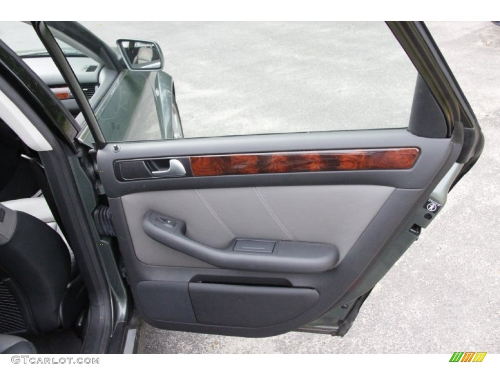 2004 Audi Allroad 4.2 quattro Avant Platinum/Saber Black Door Panel Photo #50509249
