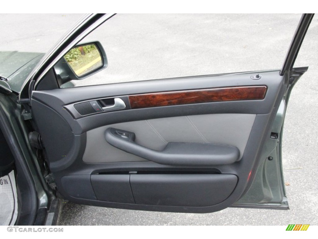 2004 Audi Allroad 4.2 quattro Avant Platinum/Saber Black Door Panel Photo #50509264
