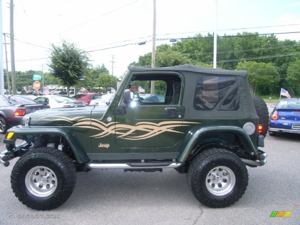 2005 Wrangler X 4x4 - Moss Green Pearlcoat / Camouflage photo #2