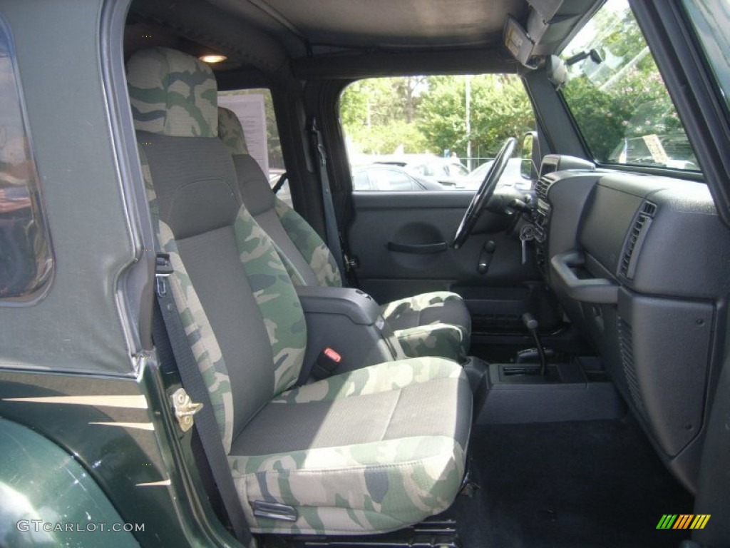 2005 Wrangler X 4x4 - Moss Green Pearlcoat / Camouflage photo #12