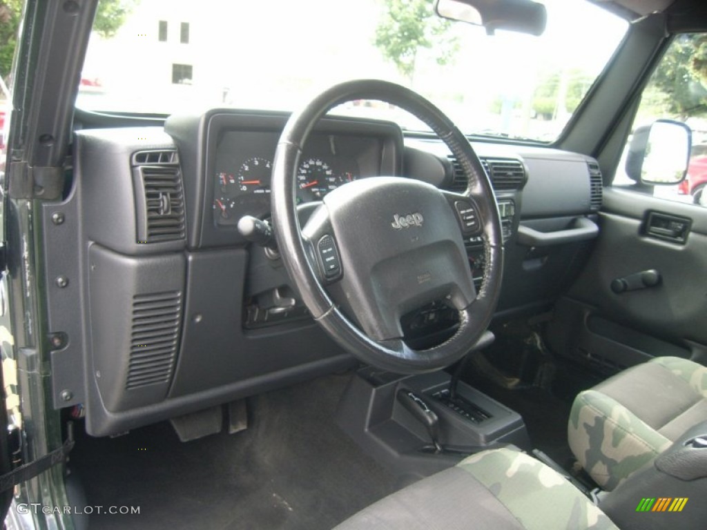 2005 Wrangler X 4x4 - Moss Green Pearlcoat / Camouflage photo #15