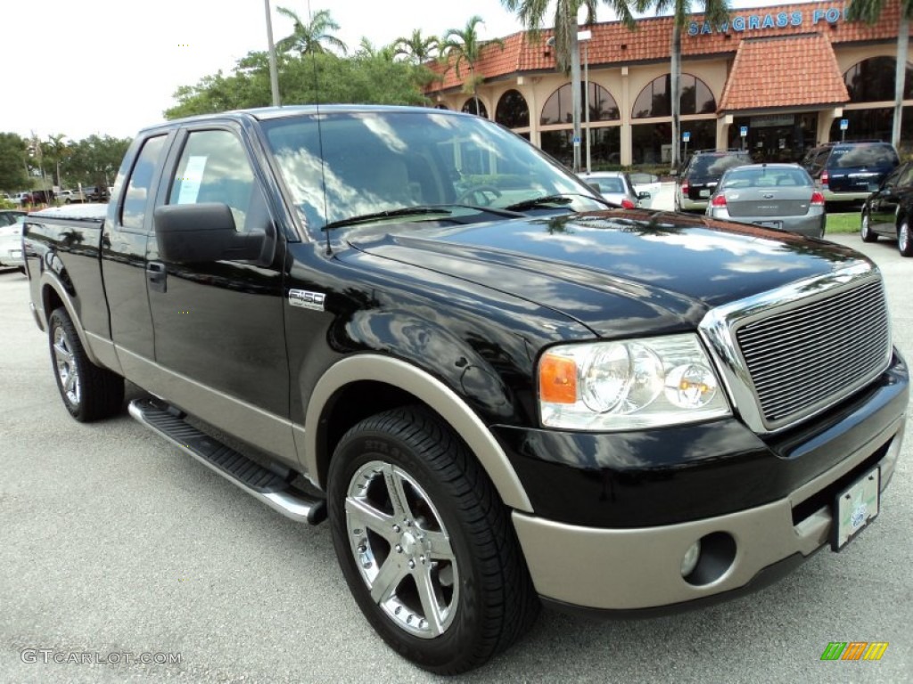 2006 F150 Lariat SuperCab - Black / Tan photo #2