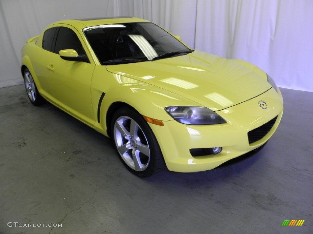 2004 RX-8 Grand Touring - Lightning Yellow / Black photo #1