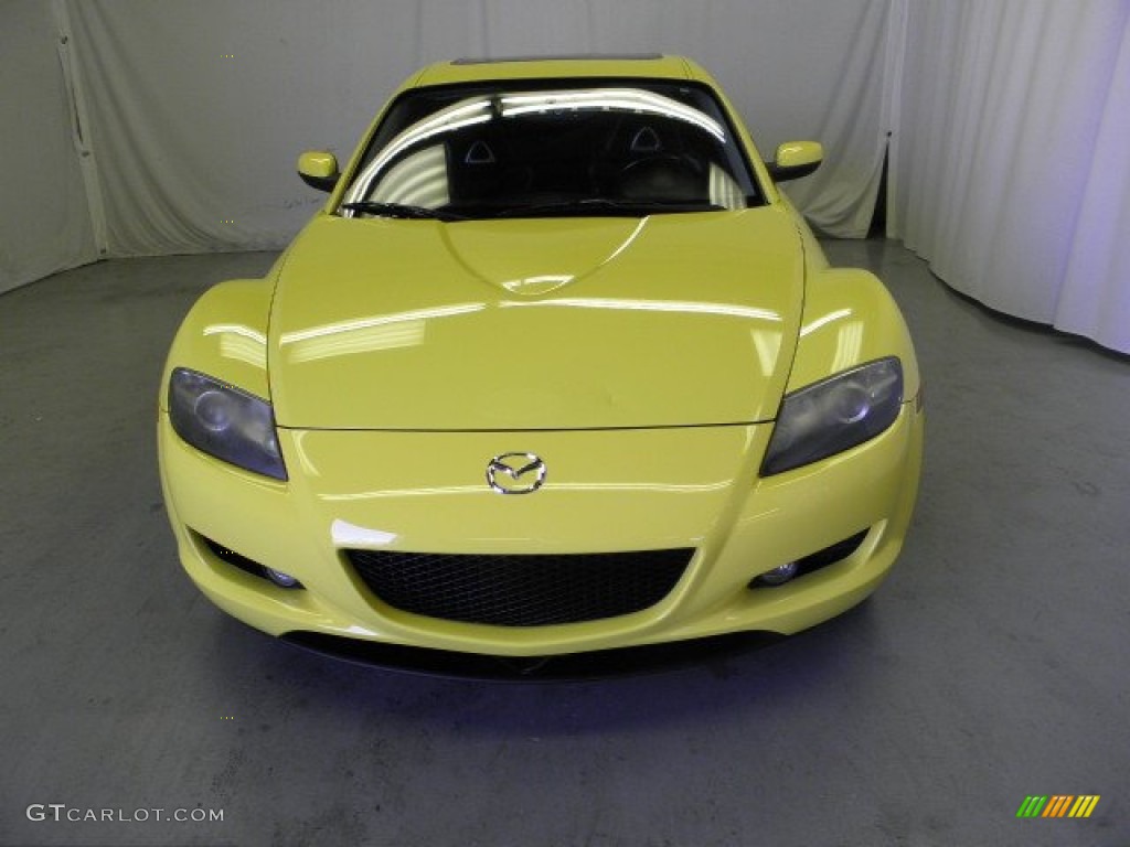 2004 RX-8 Grand Touring - Lightning Yellow / Black photo #2