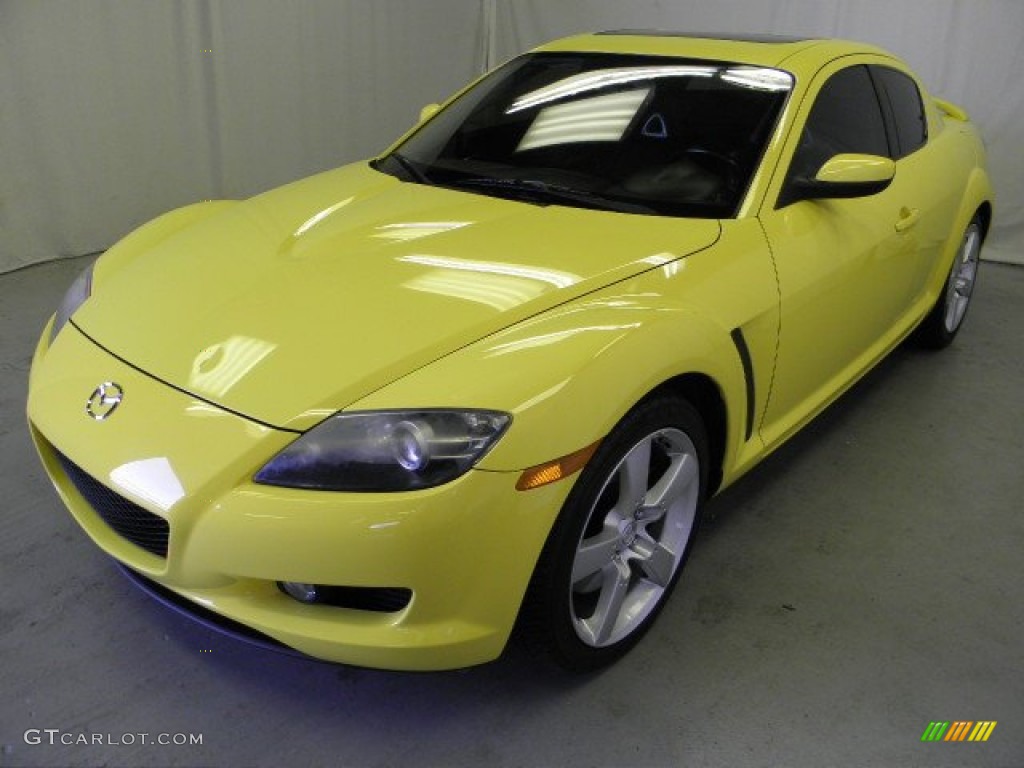 2004 RX-8 Grand Touring - Lightning Yellow / Black photo #3