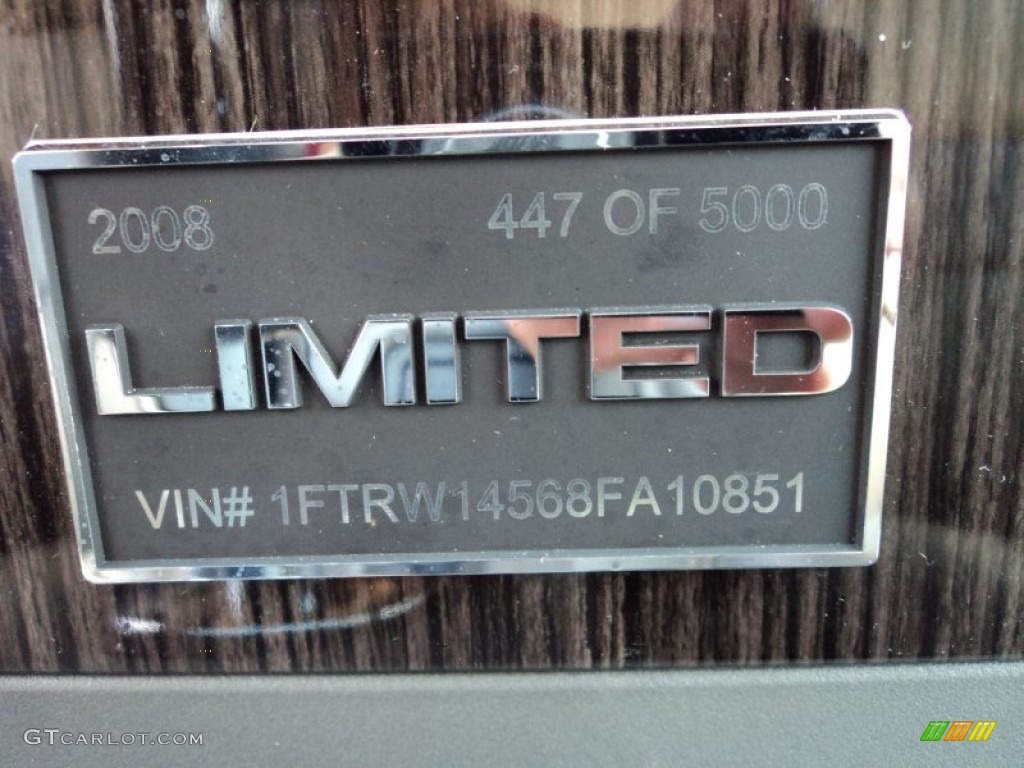 2008 Ford F150 Limited SuperCrew 4x4 Marks and Logos Photo #50512243