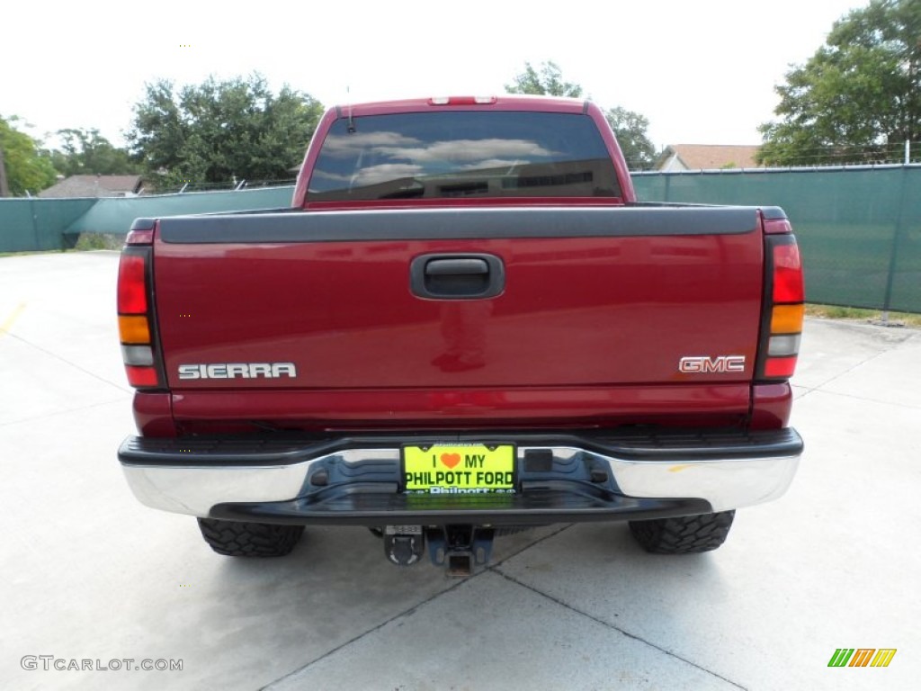 2005 Sierra 1500 Z71 Crew Cab 4x4 - Sport Red Metallic / Pewter photo #4