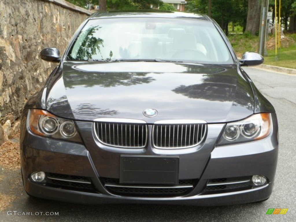 2008 3 Series 335i Sedan - Sparkling Graphite Metallic / Oyster photo #2