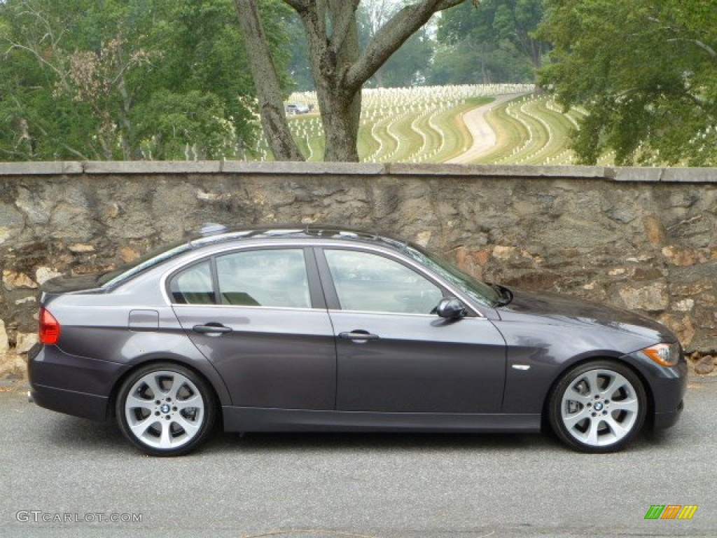 2008 3 Series 335i Sedan - Sparkling Graphite Metallic / Oyster photo #10