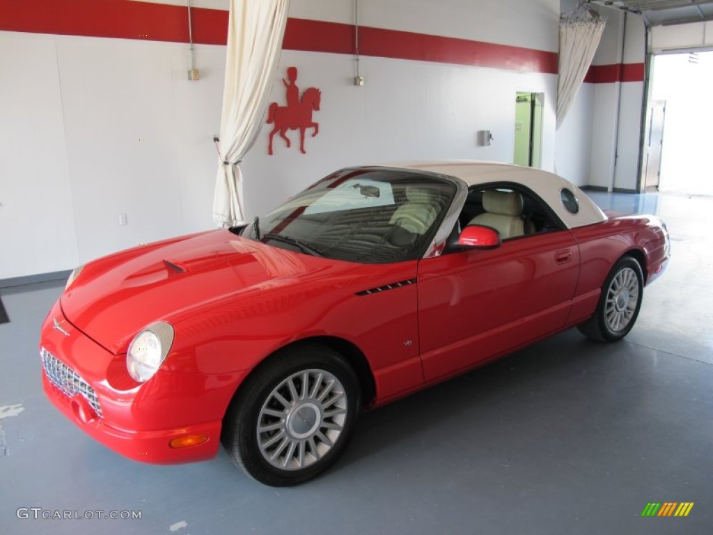 Torch Red 2004 Ford Thunderbird Deluxe Roadster Exterior Photo #50516152