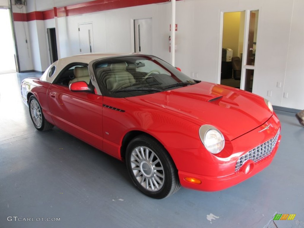 Torch Red 2004 Ford Thunderbird Deluxe Roadster Exterior Photo #50516215