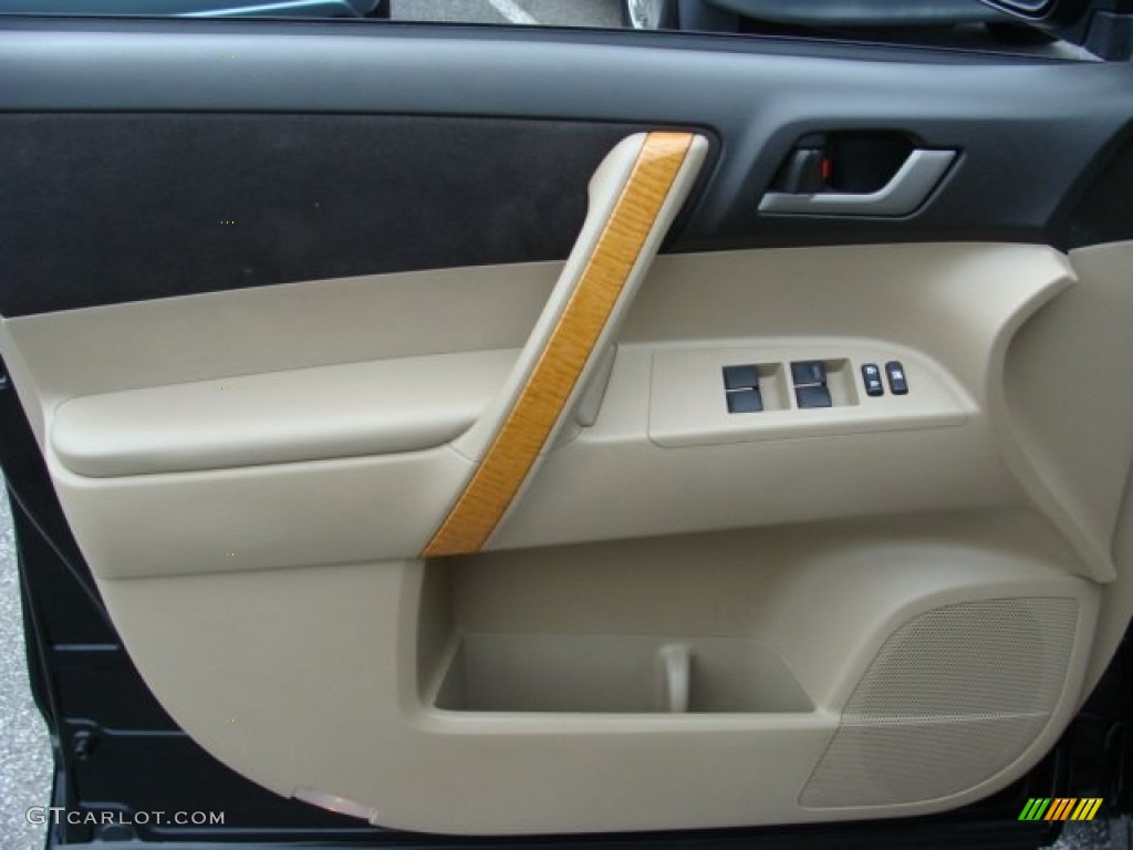 2008 Toyota Highlander Hybrid 4WD Sand Beige Door Panel Photo #50516281
