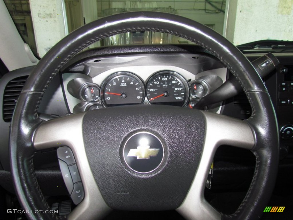 2008 Chevrolet Silverado 1500 LT Extended Cab Ebony Steering Wheel Photo #50518156