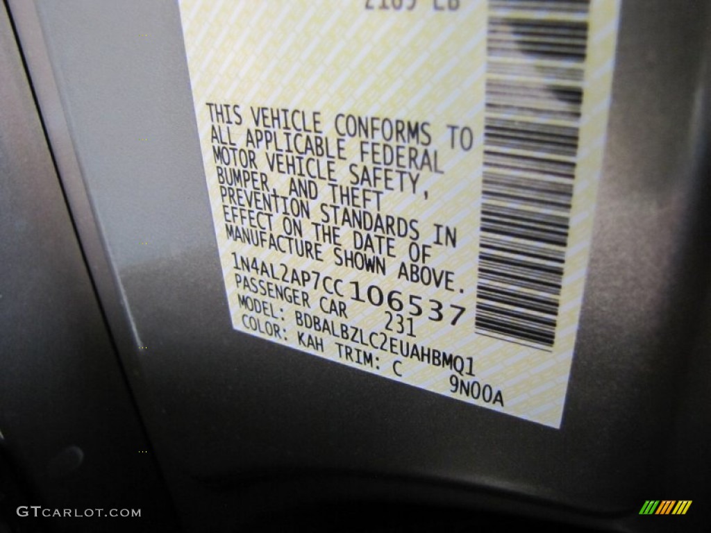 2012 Altima Color Code KAH for Saharan Stone Photo #50519374