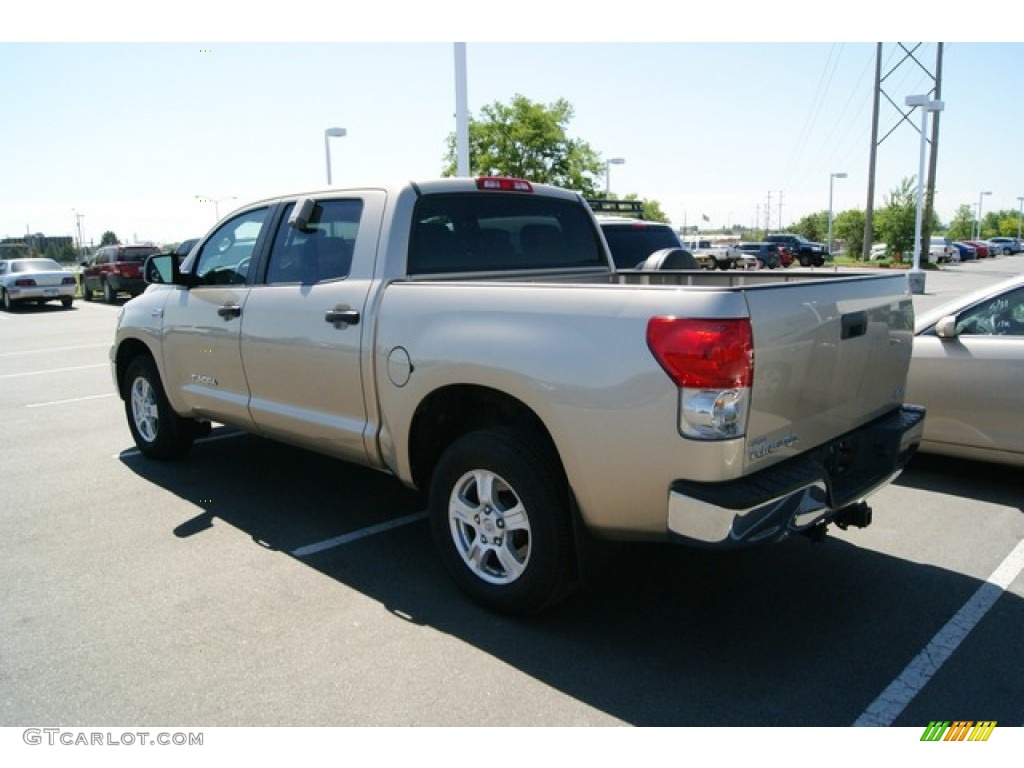 2008 Tundra SR5 CrewMax 4x4 - Desert Sand Mica / Beige photo #3