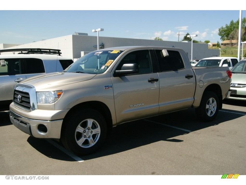 2008 Tundra SR5 CrewMax 4x4 - Desert Sand Mica / Beige photo #4