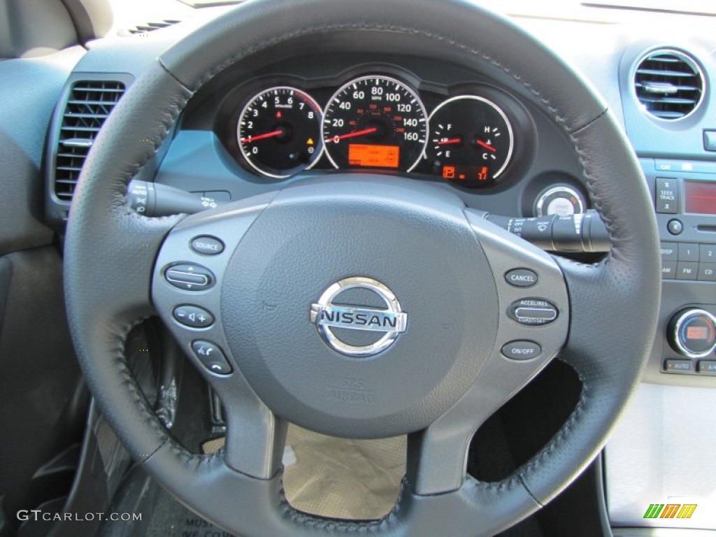 2012 Nissan Altima 2.5 SL Charcoal Steering Wheel Photo #50520091