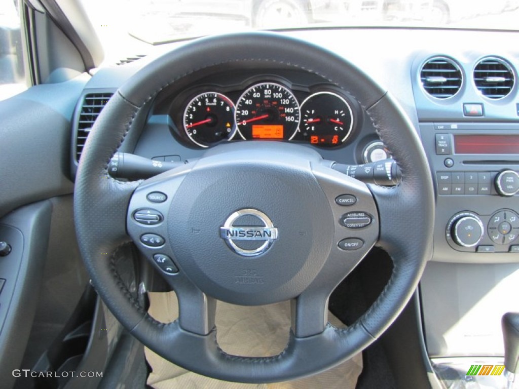 2012 Nissan Altima 2.5 S Charcoal Steering Wheel Photo #50520406