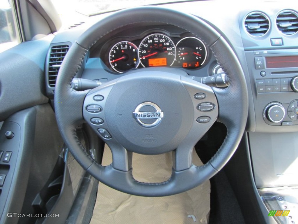 2012 Nissan Altima 2.5 S Charcoal Steering Wheel Photo #50520925