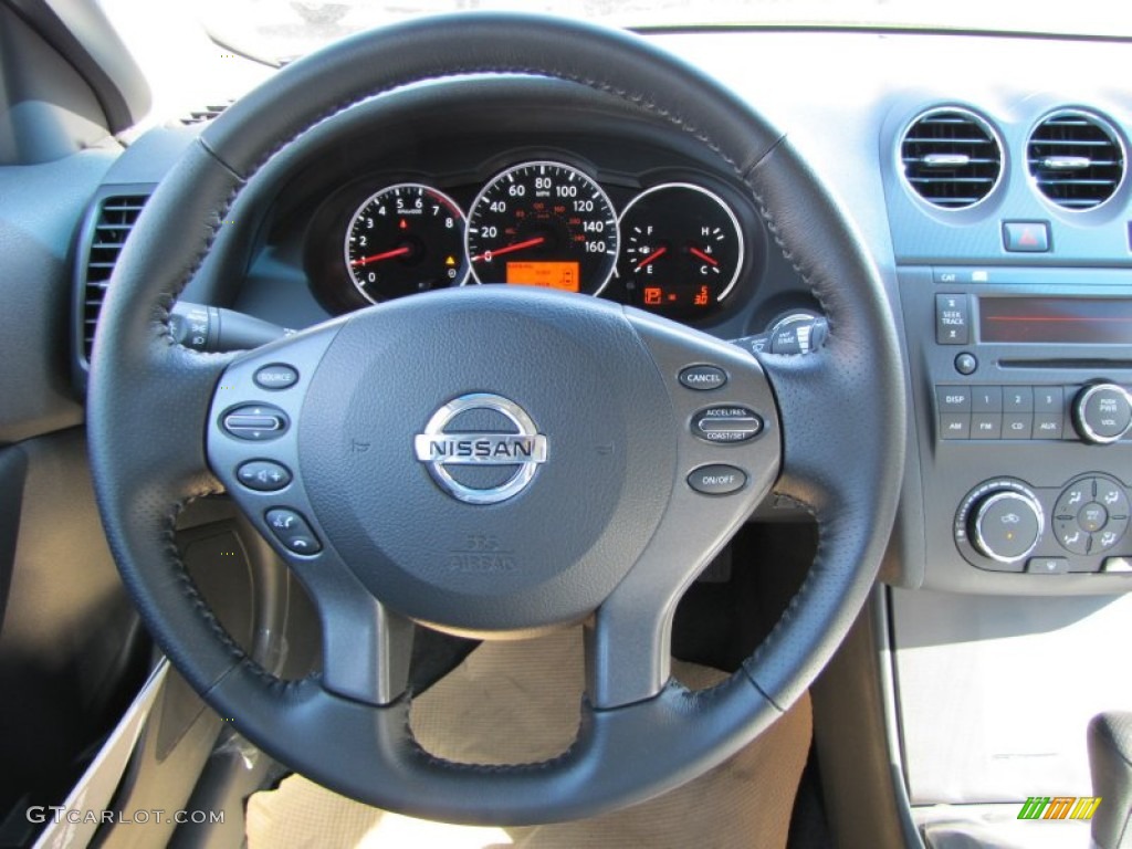 2012 Nissan Altima 2.5 S Charcoal Steering Wheel Photo #50522953