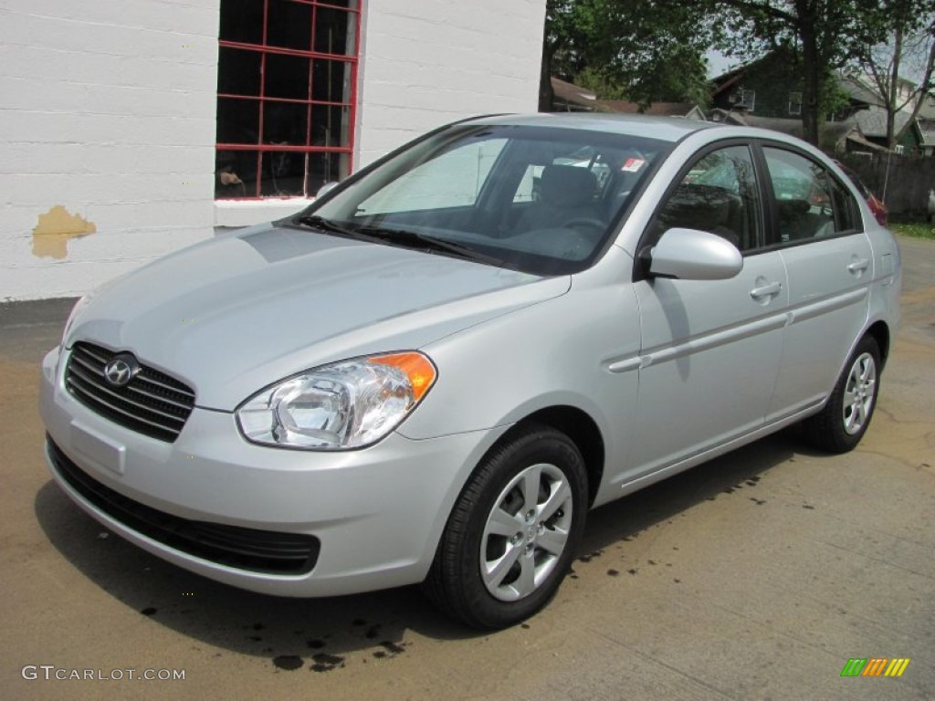 Platinum Silver 2009 Hyundai Accent GLS 4 Door Exterior Photo #50523769