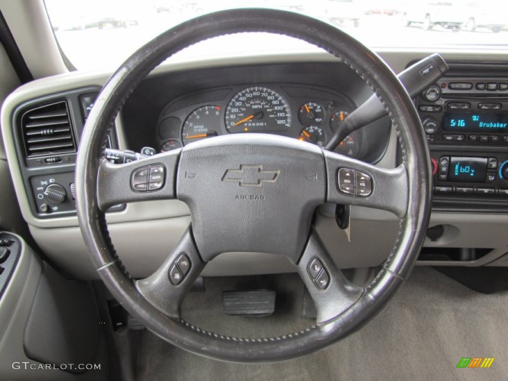 2007 Chevrolet Silverado 3500HD Classic LT Crew Cab 4x4 Dually Medium Gray Steering Wheel Photo #50524309