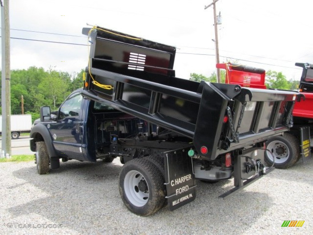 Dark Blue Pearl Metallic 2011 Ford F550 Super Duty XL Regular Cab 4x4 Dump Truck Exterior Photo #50525911