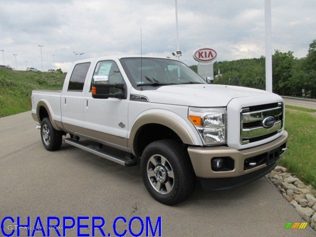 2011 F350 Super Duty King Ranch Crew Cab 4x4 - Oxford White / Chaparral Leather photo #1