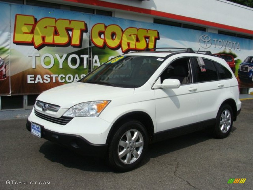 2008 CR-V EX-L 4WD - Taffeta White / Gray photo #3