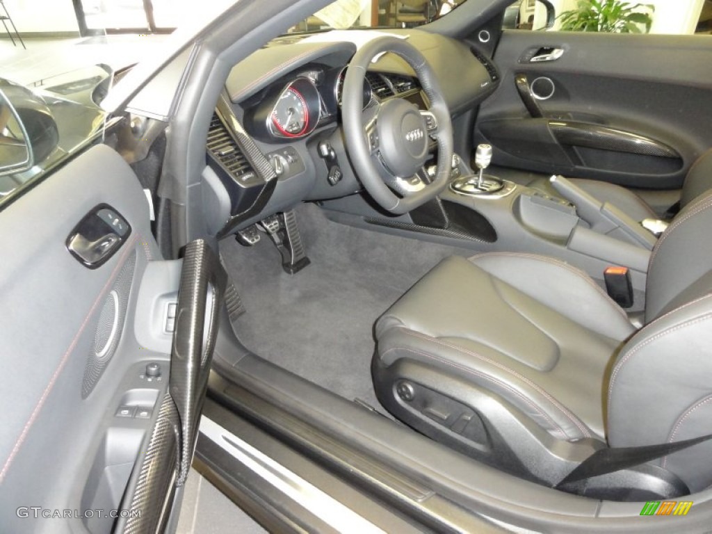 Black Fine Nappa Leather Interior 2011 Audi R8 Spyder 5.2 FSI quattro Photo #50527174