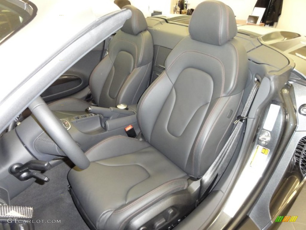 Black Fine Nappa Leather Interior 2011 Audi R8 Spyder 5.2 FSI quattro Photo #50527234