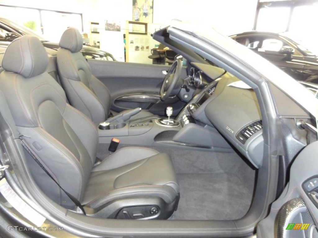 Black Fine Nappa Leather Interior 2011 Audi R8 Spyder 5.2 FSI quattro Photo #50527277