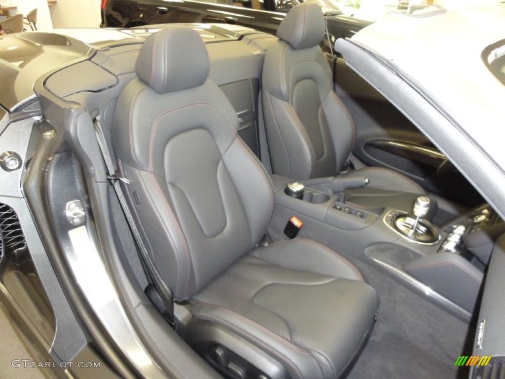 Black Fine Nappa Leather Interior 2011 Audi R8 Spyder 5.2 FSI quattro Photo #50527294