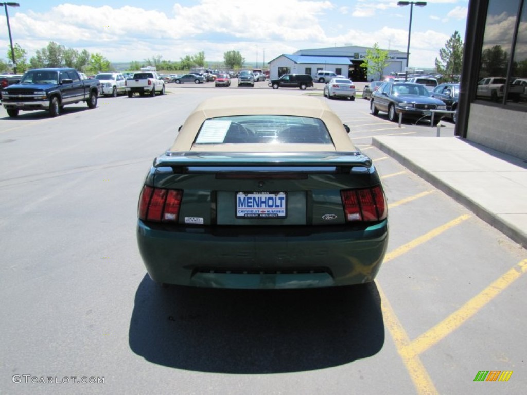 2002 Mustang V6 Convertible - Electric Green Metallic / Medium Parchment photo #21