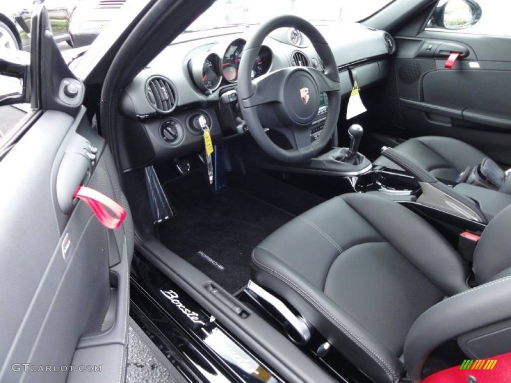 Black Interior 2012 Porsche Boxster Spyder Photo #50527771