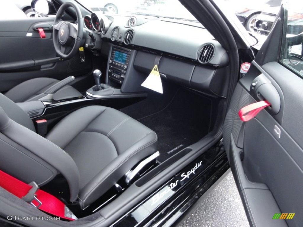 Black Interior 2012 Porsche Boxster Spyder Photo #50527843