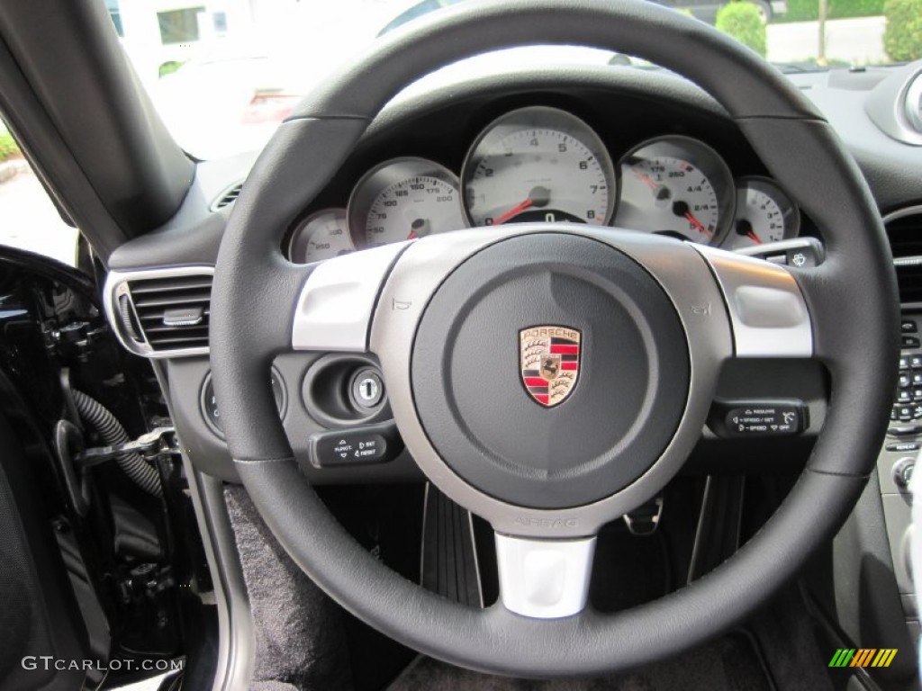 2007 Porsche 911 Carrera 4S Coupe Black Steering Wheel Photo #50528662