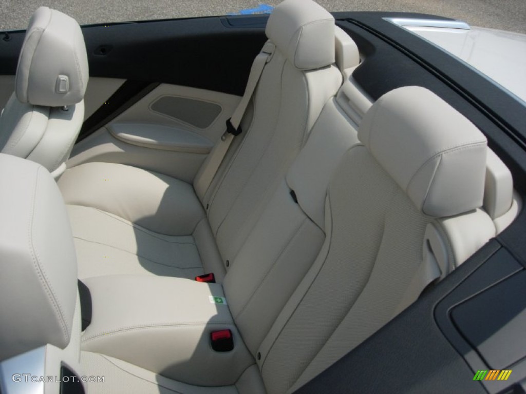 Ivory White Nappa Leather Interior 2012 BMW 6 Series 650i Convertible Photo #50529163