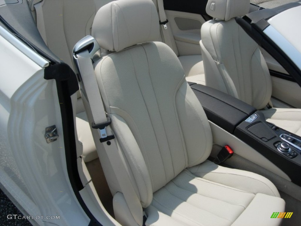 Ivory White Nappa Leather Interior 2012 BMW 6 Series 650i Convertible Photo #50529220