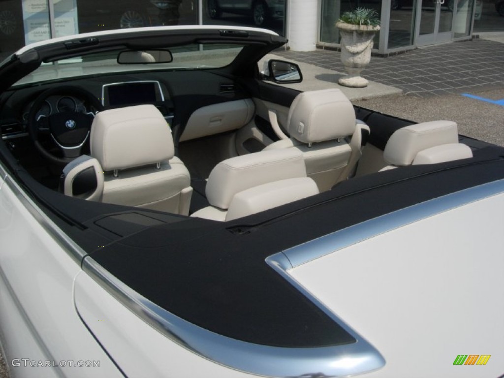 Ivory White Nappa Leather Interior 2012 BMW 6 Series 650i Convertible Photo #50529244