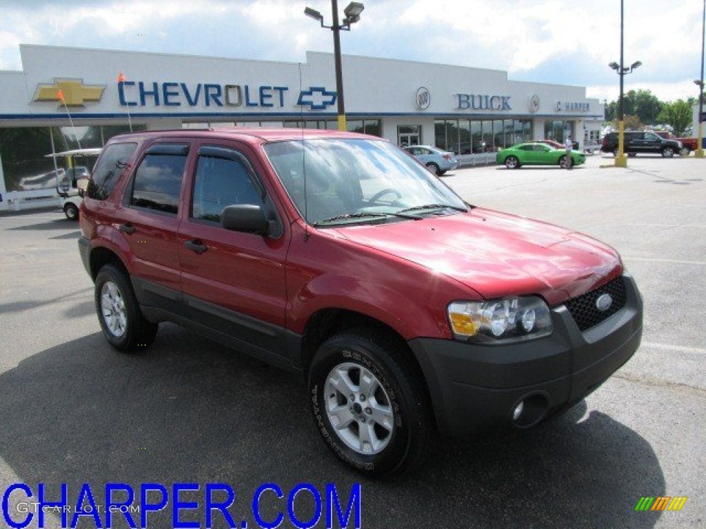 2007 Escape XLT 4WD - Redfire Metallic / Medium/Dark Flint photo #1