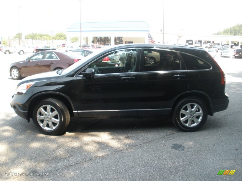 2009 CR-V EX-L 4WD - Crystal Black Pearl / Black photo #6