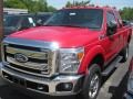 2011 Vermillion Red Ford F350 Super Duty XLT SuperCab 4x4  photo #2