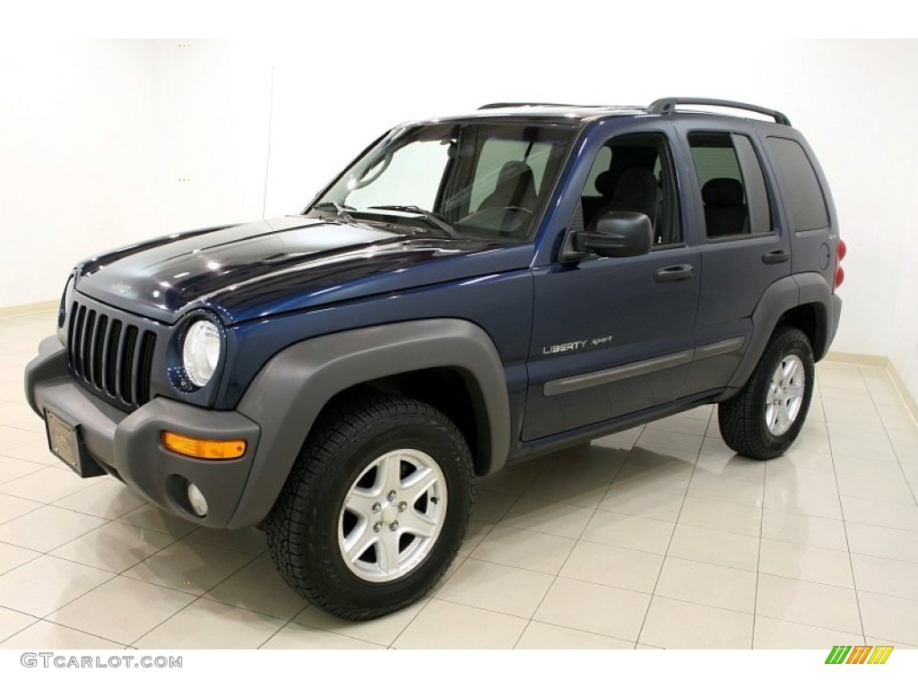 2002 Liberty Sport 4x4 - Patriot Blue Pearlcoat / Dark Slate Gray photo #3