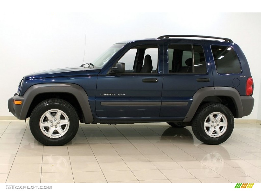 2002 Liberty Sport 4x4 - Patriot Blue Pearlcoat / Dark Slate Gray photo #5