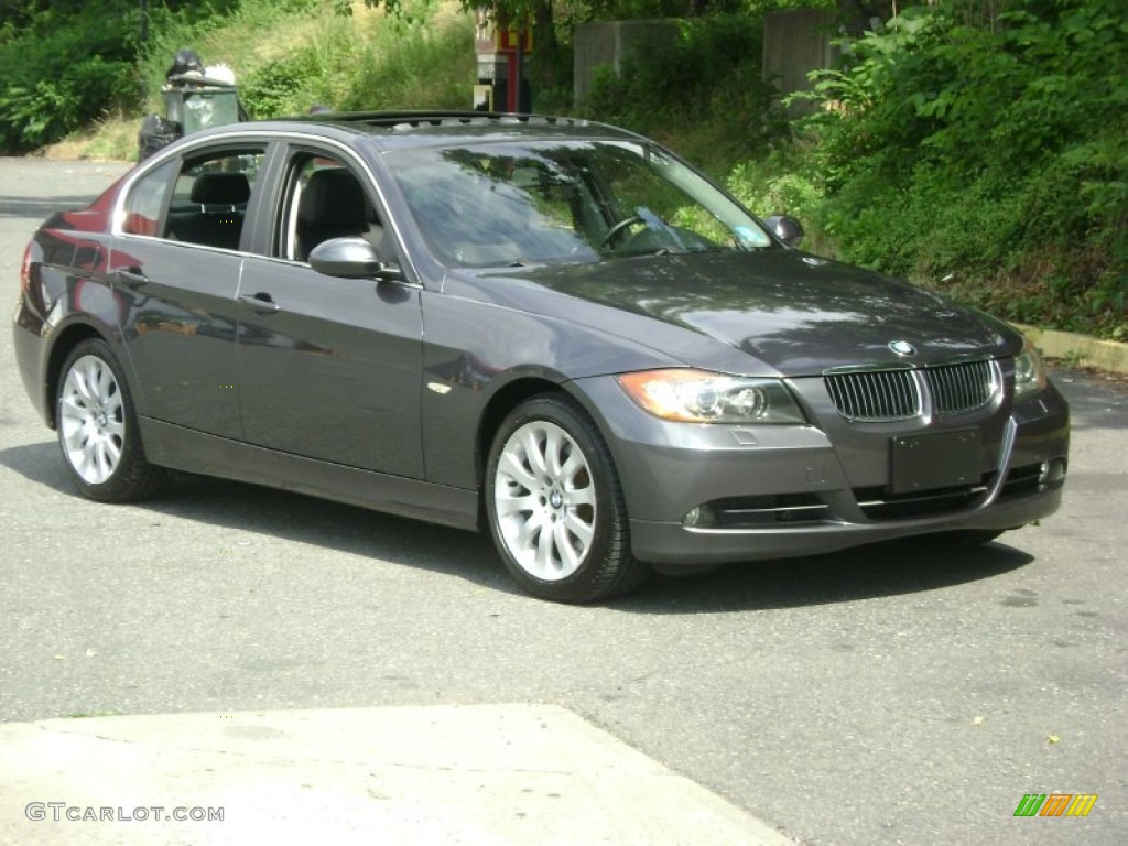 2006 3 Series 330xi Sedan - Sparkling Graphite Metallic / Black photo #4