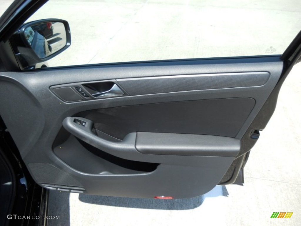 2011 Volkswagen Jetta SE Sedan Titan Black Door Panel Photo #50536186