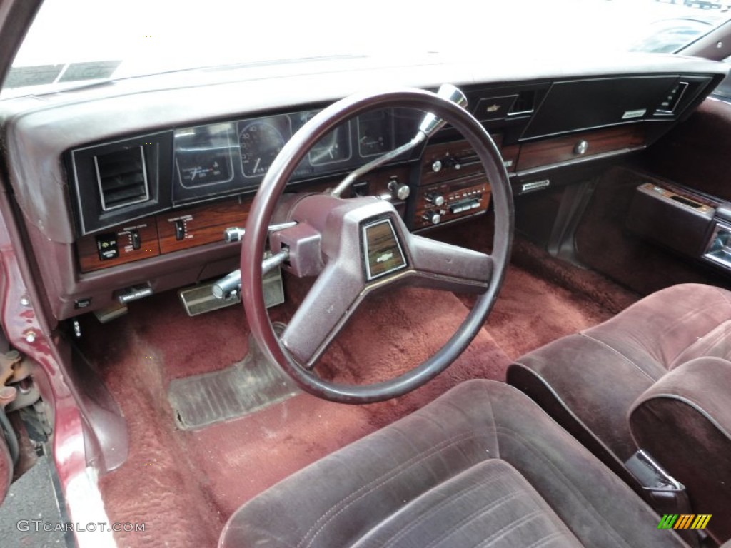 Maroon Interior 1989 Chevrolet Caprice Classic Brougham Sedan Photo #50536726